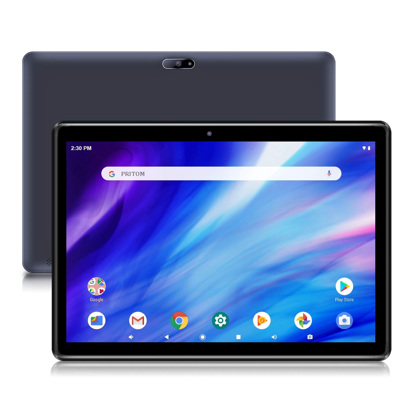 PRITOM Tablet 10 Zoll, 64 GB, Android 13, HD-IPS-Bildschirm, Dual-Kamera, WLAN, Bluetooth, 6000-mAh-Akku, Touch10 Tab GMS-zertifiziert