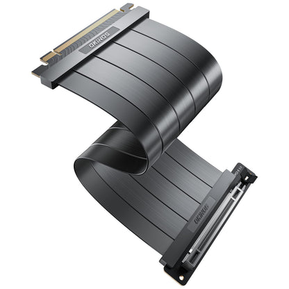 Okinos PCIE 5.0 Riser Cables, 64GB/s for RTX5090 RX9070 GPU, PCIe Extension Card, Backward Compatible with PCIe 4.0 & 3.0, 200mm Black