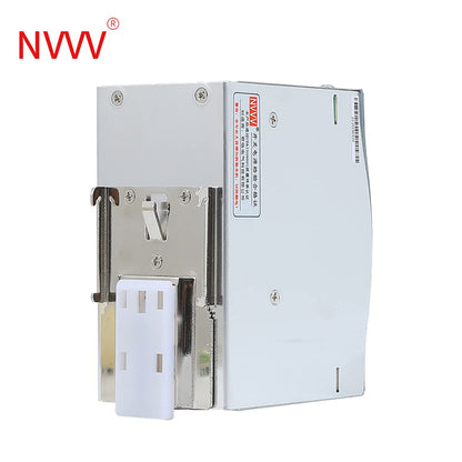 Nvvv Dr-120-24 Ac to Dc Din-Rail Power Supply, 24v, 5 Amp, 120w, Operating Temp, Overload Protection, Metal, Silver+Grey