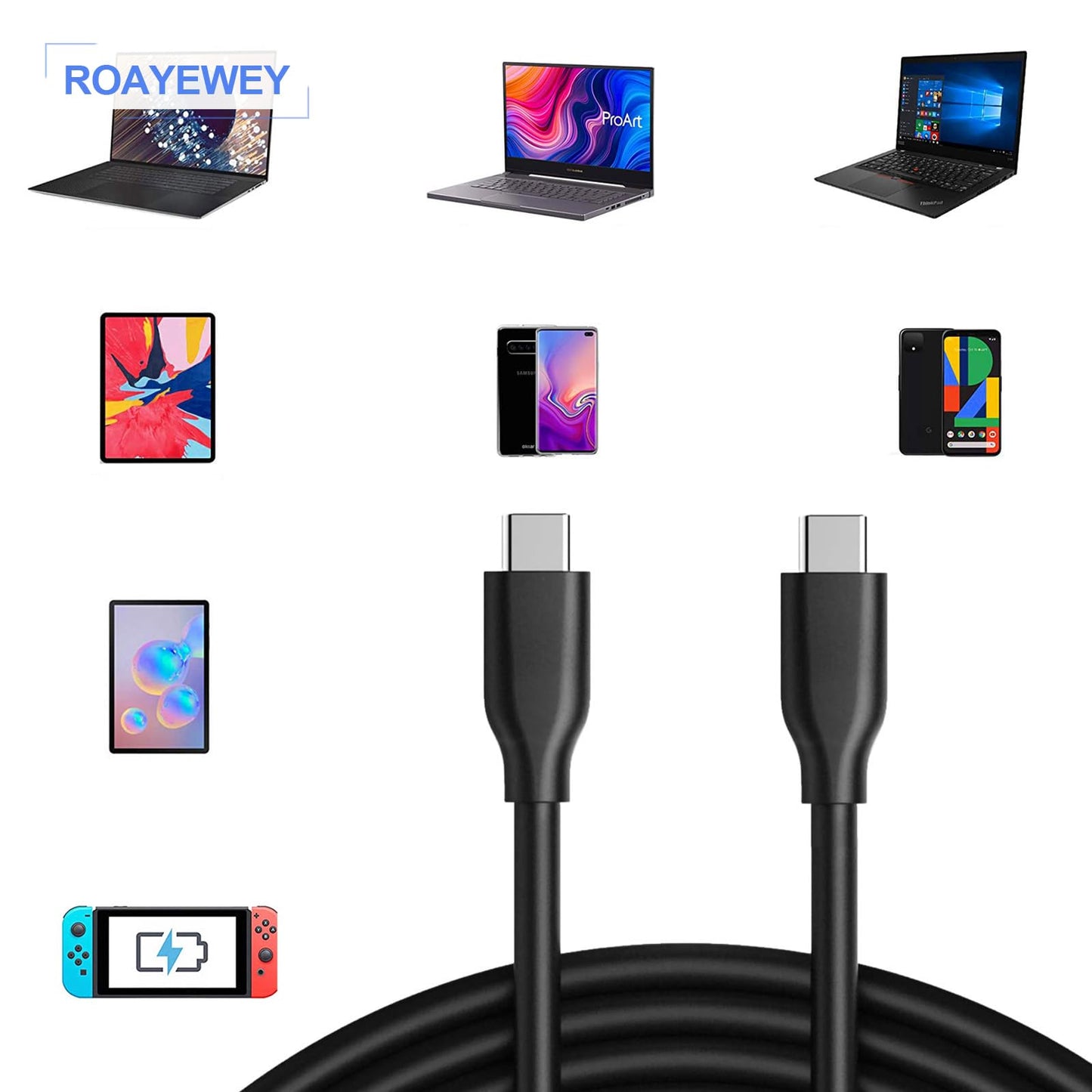 ROAYEWEY USB Typ C Ersatz-Ladegerät für 45-W-Chromebooks, kompatibel mit HP Chromebook 14 x360, USB-C-Netzteil