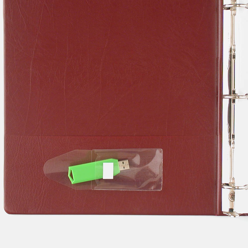 StoreSMART® – USB-Stick-Halter – Selbstklebender Streifen und wiederverschließbare Lasche – 100er-Packung – TL10252-100