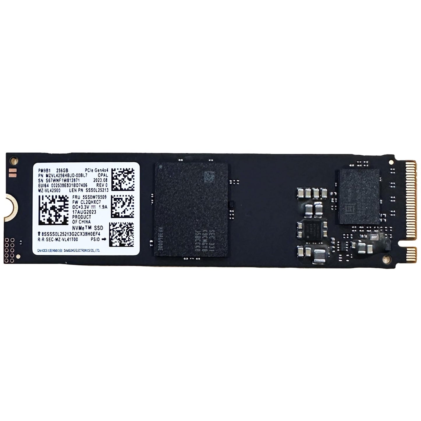 OEM Samsung PM9B1 256 GB M.2 PCI-e Gen 4x4 NVMe SSD Internes Solid-State-Laufwerk 80 mm 2280 Formfaktor M-Key