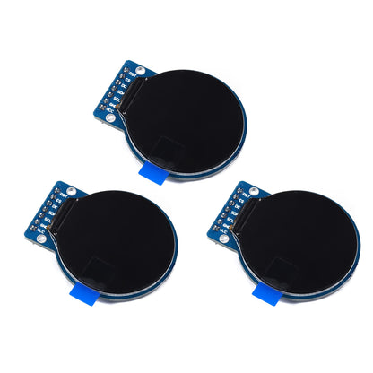 Teyleten Robot 1,28 Zoll TFT-LCD-Displaymodul, rund, RGB, 240 x 240, GC9A01-Treiber, 4-Draht-SPI-Schnittstelle, 240x240-Leiterplatte für Arduino, 3 Stück