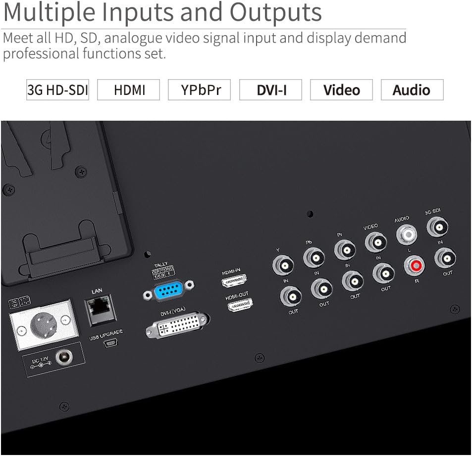 SEETEC P173-9HSD-CO 17.3 Inch Carry on Broadcast Production Director Monitor with 3G-SDI HDMI YPbPr Input and Output Aluminum Design Full HD 1920×1080