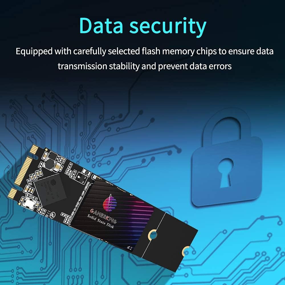 Gamerking SSD M.2 2280 64GB NGFF Interne Solid-State-Festplatte Hochleistungsfestplatte für Desktop-Laptops SATA III 6Gb/s M2 SSD (64GB, M.2 2280) 