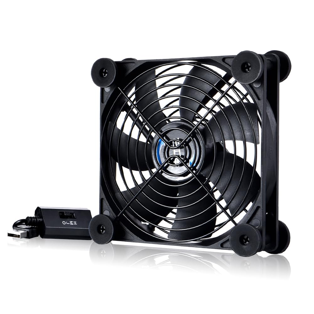 Leiser 80-mm-USB-Lüfter, tragbarer 5-V-USB-Lüfter zur Kühlung von Flachbildfernsehern, Xbox, DVR, PlayStation, Routern, TV-Receivern und Computergehäusen 