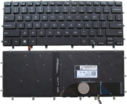 Laptop-Ersatztastatur mit US-Layout und Hintergrundbeleuchtung für Dell XPS 15 9550 N7547 N7548 9560 und Inspiron 15 7000 15-7558 15-7568 0WDHC2 NSK-LV0BW Schwarz 