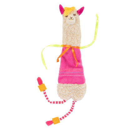SmartyKat Leggy Llama Catnip Crinkly Plush Kicker Cat Toy, Soft Floppy Body for Wrestling & Bunny Kicks for Cats & Kittens