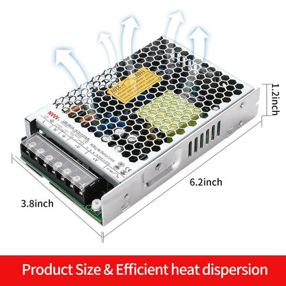NVVV LRS-150-24 Switching Power Supply 24V 6.5Amp Enclosed Switchable Power Supply