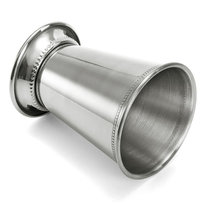 ZEAYEA Set of 2 Mint Julep Cups, Classic Stainless Steel Glasses for Party Bar Home Restaurant, 12 oz Metal Cocktail Glasses for Beer Juice Beverage, Silver