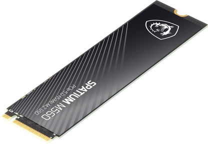 MSI Spatium M560 PCIe 5.0 NVMe M.2 1 TB Portable SSD, 1 TB interne SSD, Geschwindigkeiten bis zu 10200 MB/s, USB-C, zuverlässiger Speicher für Gaming, Studenten und Berufstätige, Schwarz