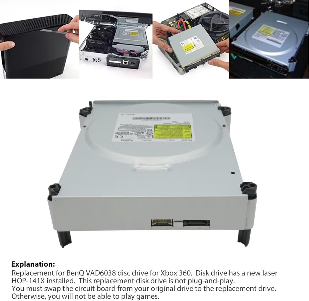 Ersatz-DVD-Laufwerk für Xbox 360 BenQ VAD6038 HOP-141X 