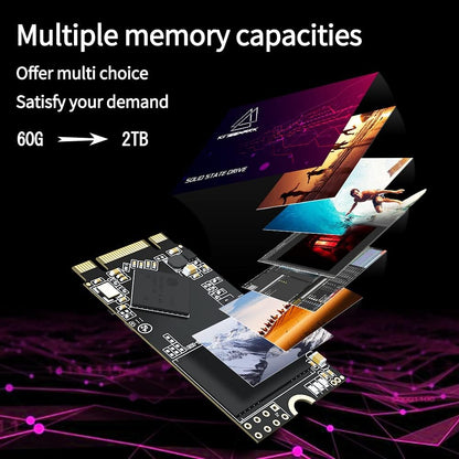 Kingshark M.2 2242 SSD 64GB NGFF Interne Solid-State-Festplatte, Hochleistungsfestplatte für Desktop-PCs und Laptops, SATA III 6 Gbit/s, inklusive SSD (64 GB, M.2 2242) 