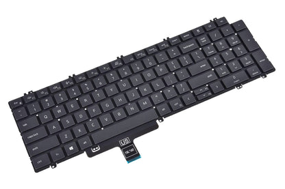 Ersatztastatur für Dell Latitude 5520, 5530, 5540, 5521, 5531, Precision 3560, 3570, 3580, 3561, 3571, 3581, 7670, 7680, 7770, 7780 Laptops mit Hintergrundbeleuchtung (US-Layout), Teilenummer: N7N16 0N7N16