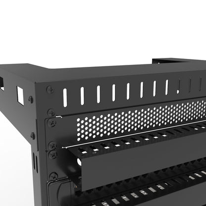 QiaoYoubang 5er-Pack 1U Lüftungs-Blindplatte - Stahl-Blindplatte für Rackmontage, Abstandshalter für 19-Zoll-Serverschränke oder -Gehäuse, Schwarz (1UVBP5PC)