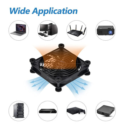 Leiser 80-mm-USB-Lüfter, tragbarer 5-V-USB-Lüfter zur Kühlung von Flachbildfernsehern, Xbox, DVR, PlayStation, Routern, TV-Receivern und Computergehäusen 