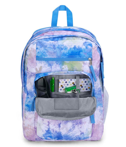 JanSport Laptop-Rucksack – Computertasche mit 2 Fächern, ergonomischen Schultergurten, 15-Zoll-Laptopfach, Tragegriff – Bücherrucksack – Erdbeer-Dusche 
