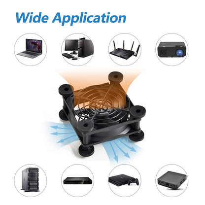 Leiser 80-mm-USB-Lüfter, tragbarer 5-V-USB-Lüfter zur Kühlung von Flachbildfernsehern, Xbox, DVR, PlayStation, Routern, TV-Receivern und Computergehäusen 