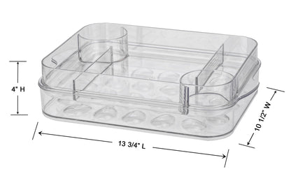 Prodyne Charcuterie On Ice & Deviled Eggs On Ice Platter 2 Piece Serveware Set