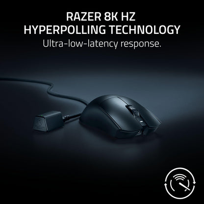 Razer Viper V3 Pro Kabellose Gaming-Maus für E-Sport: Symmetrisch – 54 g leicht – 8.000 Abtastraten – 35.000 DPI optischer Sensor – Optische Schalter der 3. Generation – 8 programmierbare Tasten – 95 Stunden Akkulaufzeit – Schwarz (Generalüberholt)