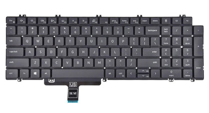 Ersatztastatur für Dell Latitude 5520, 5530, 5540, 5521, 5531, Precision 3560, 3570, 3580, 3561, 3571, 3581, 7670, 7680, 7770, 7780 Laptops mit Hintergrundbeleuchtung (US-Layout), Teilenummer: N7N16 0N7N16