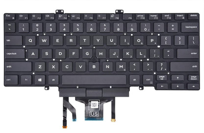Ersatztastatur für Dell Latitude 3400, 5400, 5401, 5410, 5411, 7400 und 7410 Laptops mit Hintergrundbeleuchtung und Mauszeiger, US-Layout (NICHT passend für Latitude 7400 2-in-1)