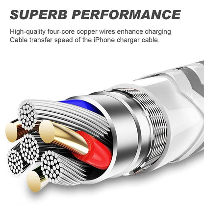 [Apple MFi-zertifiziert] 6er-Pack [0,9/0,9/1,8/1,8/1,8/3 m] iPhone-Ladekabel mit Lightning-Anschluss, kompatibel mit iPhone 14 Pro Max/14 Pro/14/14 Plus/13 Pro/13/12 Pro/12/11 und weiteren Modellen – Silber &amp; Weiß