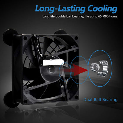Leiser 80-mm-USB-Lüfter, tragbarer 5-V-USB-Lüfter zur Kühlung von Flachbildfernsehern, Xbox, DVR, PlayStation, Routern, TV-Receivern und Computergehäusen 
