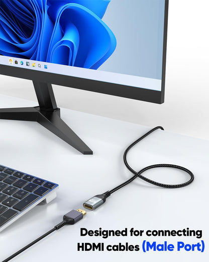 ZeniKon 4K HDMI Extender Cable 3FT HDMI Extension, High Speed HDMI Male to Female Adapter Supports ARC, HDR, 3D, HDCP 2.2 Compatible with Fire TV Stick, Roku Devices, PS5, Xbox, HDTV, Laptop