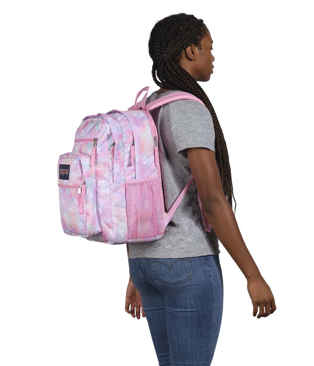 JanSport Laptop-Rucksack – Computertasche mit 2 Fächern, ergonomischen Schultergurten, 15-Zoll-Laptopfach, Tragegriff – Bücherrucksack – Erdbeer-Dusche 