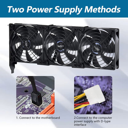 SCCCF 3x90mm 92mm Graphic Card Fans, Graphics Card Video Card VGA PCI Slot Fan GPU Cooler