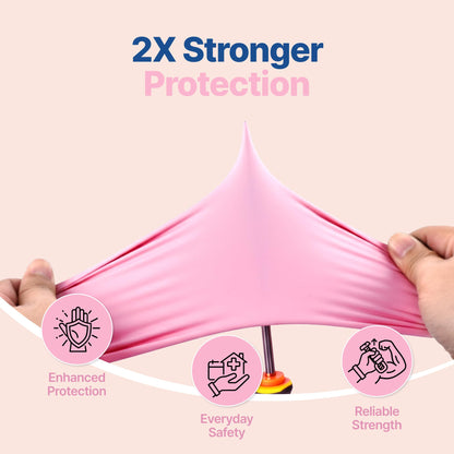 Schneider Nitrile Exam Gloves, 4-mil Medical Gloves Disposable Latex Free, Powder Free, Food Safe Glove for Cooking, Cleaning, Examination, Cherry Blossom, Medium, 100-ct Box