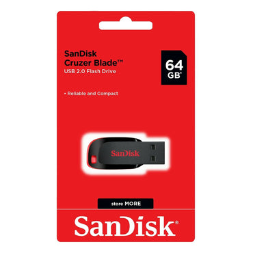 SanDisk (5er-Pack) Cruzer Blade 64 GB USB Typ-A 2.0 Compact Flash-Laufwerk, kompatibel mit Laptops und Desktop-Computern SDCZ50-064G-B35 – im Set mit (2) Everything But Stromboli Lanyards