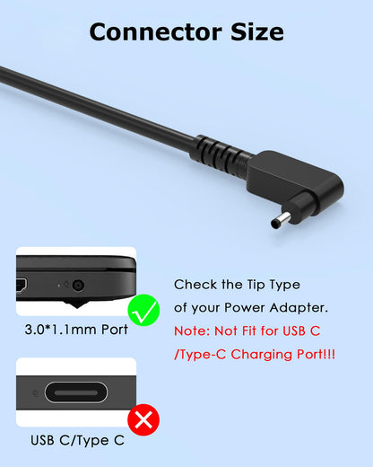 Nivjuky 65W/45W Ladegerät kompatibel mit Acer Aspire 3 und 5 Serie A315-23, A315-24P, A315-35, A314-23P, A317-53, A315-58, A315-59, A515-44, A515-45, A515-46, A515-54, A515-55, A515-56 Laptop-Netzteil