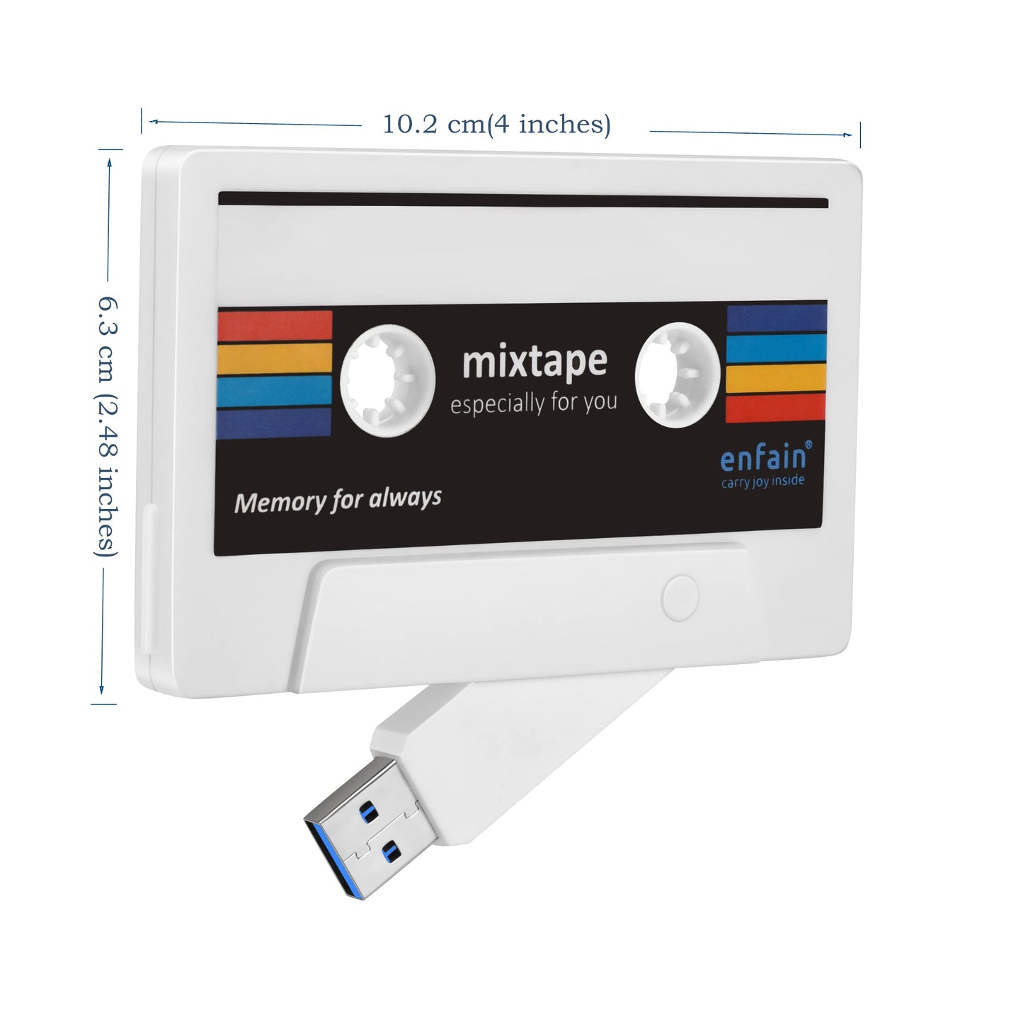 Retro-Kassetten-USB-3.0-Stick (32 GB) – Design im 80er-Jahre-Mixtape-Stil – Perfekt als Geschenk für Geburtstage, Jubiläen und Feiertage – Schnelle 90 MB/s, kompatibel mit PC/Mac/Linux – Inklusive Kassettenbox