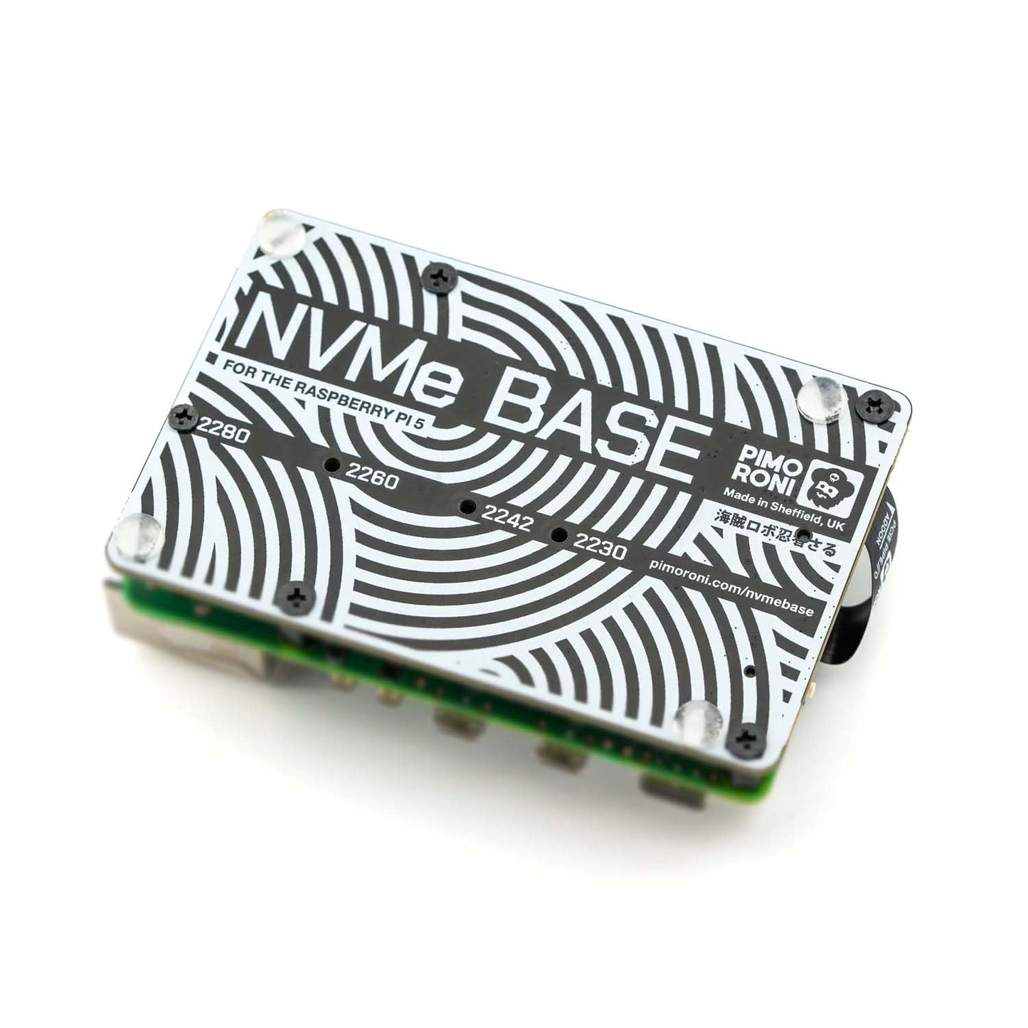 NVMe Base for Raspberry Pi 5 M.2 HAT PCIe Extension Board (M.2 2230 to 2280 Supported) (0TB (M.2))