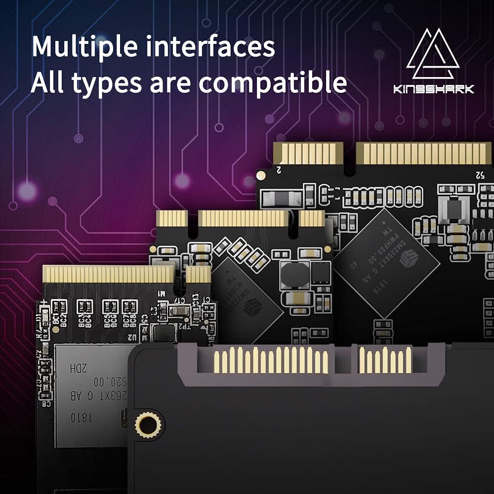 Kingshark M.2 2242 SSD 64GB NGFF Interne Solid-State-Festplatte, Hochleistungsfestplatte für Desktop-PCs und Laptops, SATA III 6 Gbit/s, inklusive SSD (64 GB, M.2 2242) 