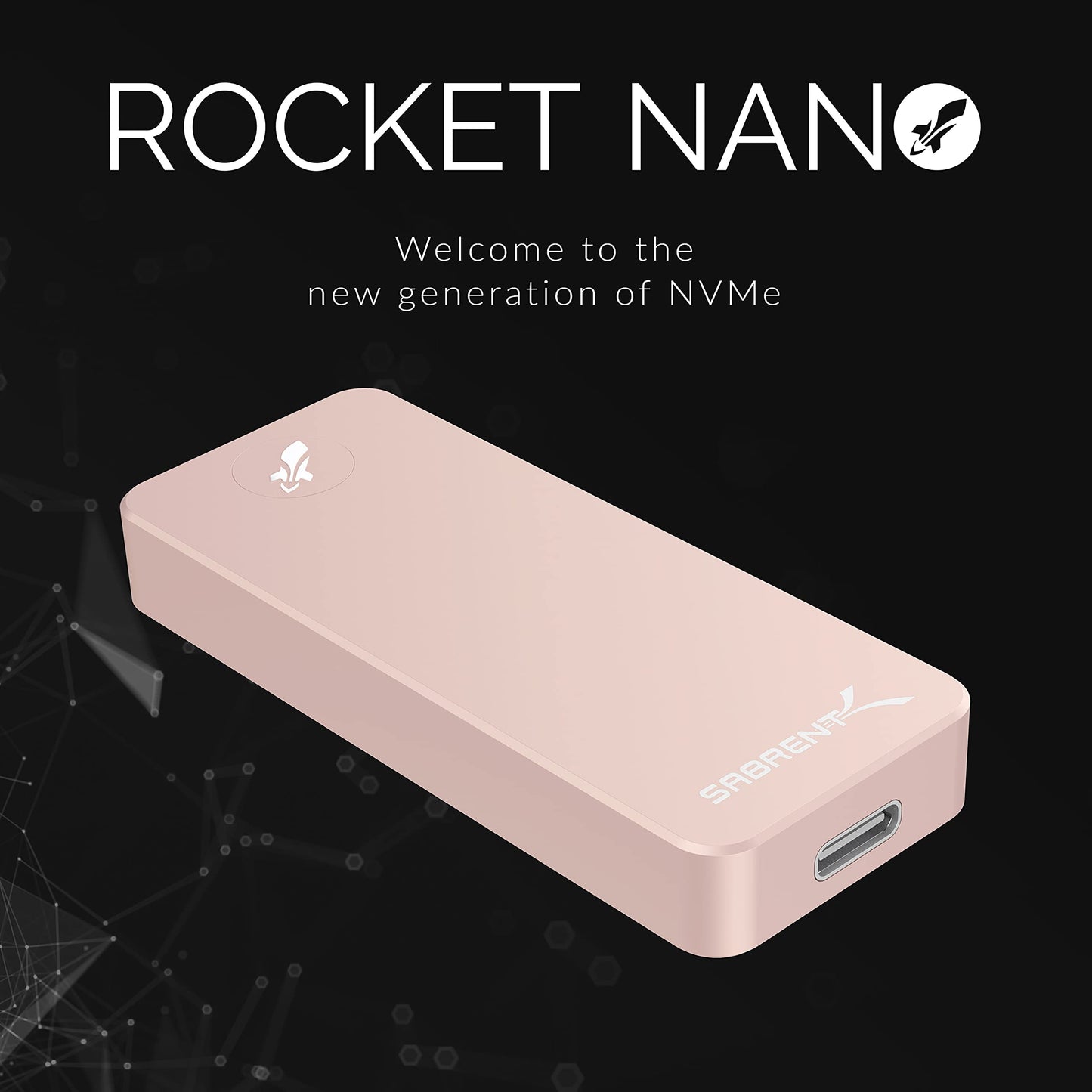 SABRENT 1TB Rocket Nano External Aluminum SSD Up to 1000MB/s (Pink) (SB-1TB-NANO-PNK)