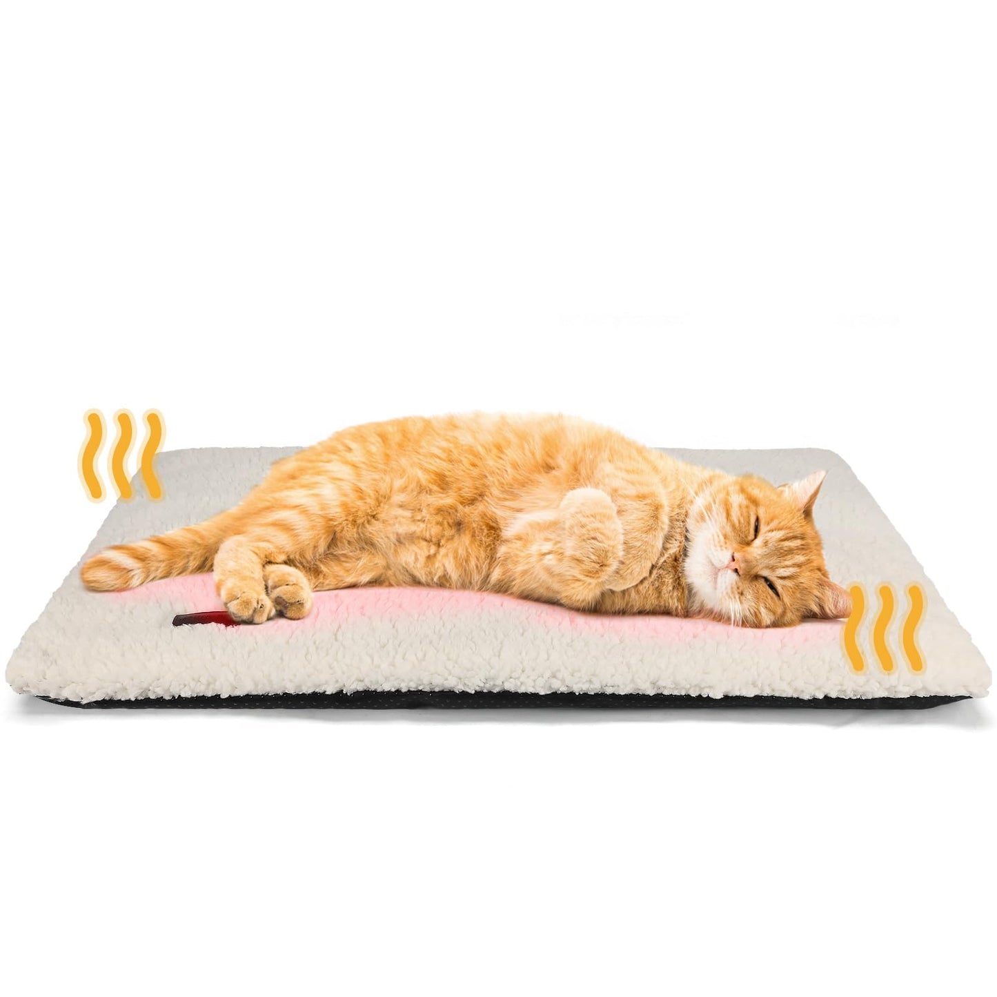 Self Warming Cat Bed Self Heating Cat Dog Mat 24 x 18 inch Extra Warm Thermal Pet Pad for Indoor Outdoor Pets with Removable Cover Non-Slip Bottom Washable Non Electric