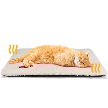 Self Warming Cat Bed Self Heating Cat Dog Mat 24 x 18 inch Extra Warm Thermal Pet Pad for Indoor Outdoor Pets with Removable Cover Non-Slip Bottom Washable Non Electric