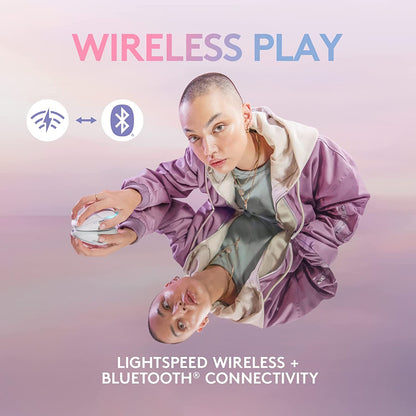 Logitech G705 Wireless Gaming Mouse, Customizable LIGHTSYNC RGB Lighting, Lightspeed Wireless, Bluetooth Connectivity, Lightweight, PC/Mac/Laptop - White Mist