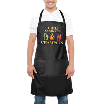 Syhood Chili Cook off Aprons Cook off Prizes Black Bib Aprons for Kitchen Crafting BBQ Drawing Outdoors for Men Women Chili Festivals Decorations