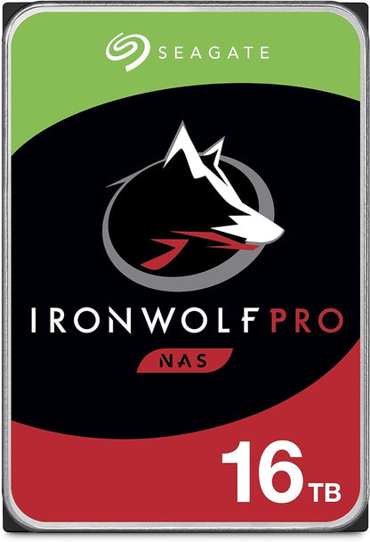 Seagate IronWolf Pro 16TB NAS - 3.5 Inch SATA 6GB/S 7200 RPM 256MB Cache for Raid Network Attached Storage (ST16000NE000) (Renewed) Internal Hard Drive
