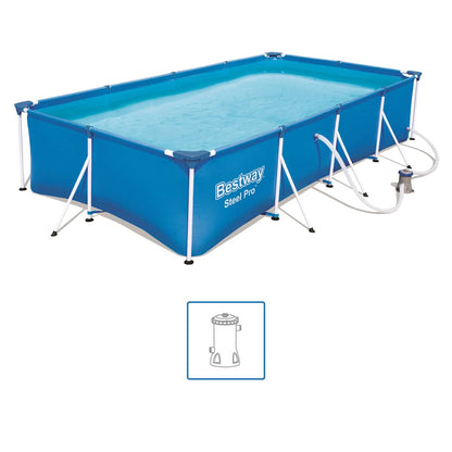 Steel Pro Swimmingpool-Set Rechteckig 400×211×81 cm 56424