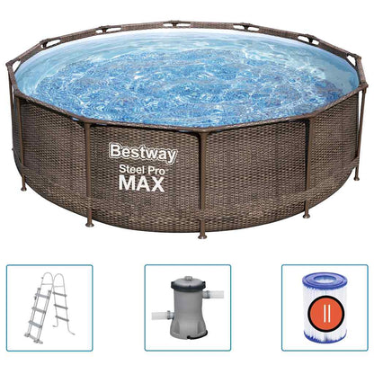 Steel Pro MAX Swimmingpool-Set Deluxe Series Rund 366x100 cm