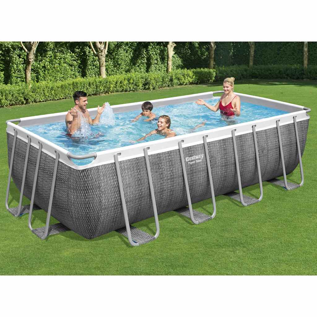 Power Steel Swimmingpool-Set Rechteckig 488x244x122 cm