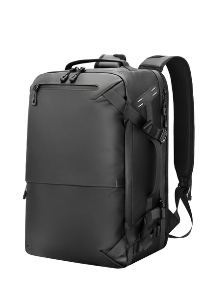 SWICKY Laptop-Reiserucksack (40 l) für Herren, geeignet für 16- und 17-Zoll-Laptops, TSA-konforme Größe für Handgepäck im Flugzeug, ideal für Business, Uni, Arbeit und Büro, große schwarze Computertasche mit Gepäckgurt
