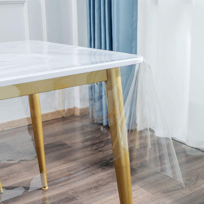 Pioggia Clear Tablecloth Protector Rectangle Waterproof Oil-Proof Plastic Table Cloth Wipeable PVC Table Cover for Indoor and Outdoor (Clear, 60 x 84 Inch)