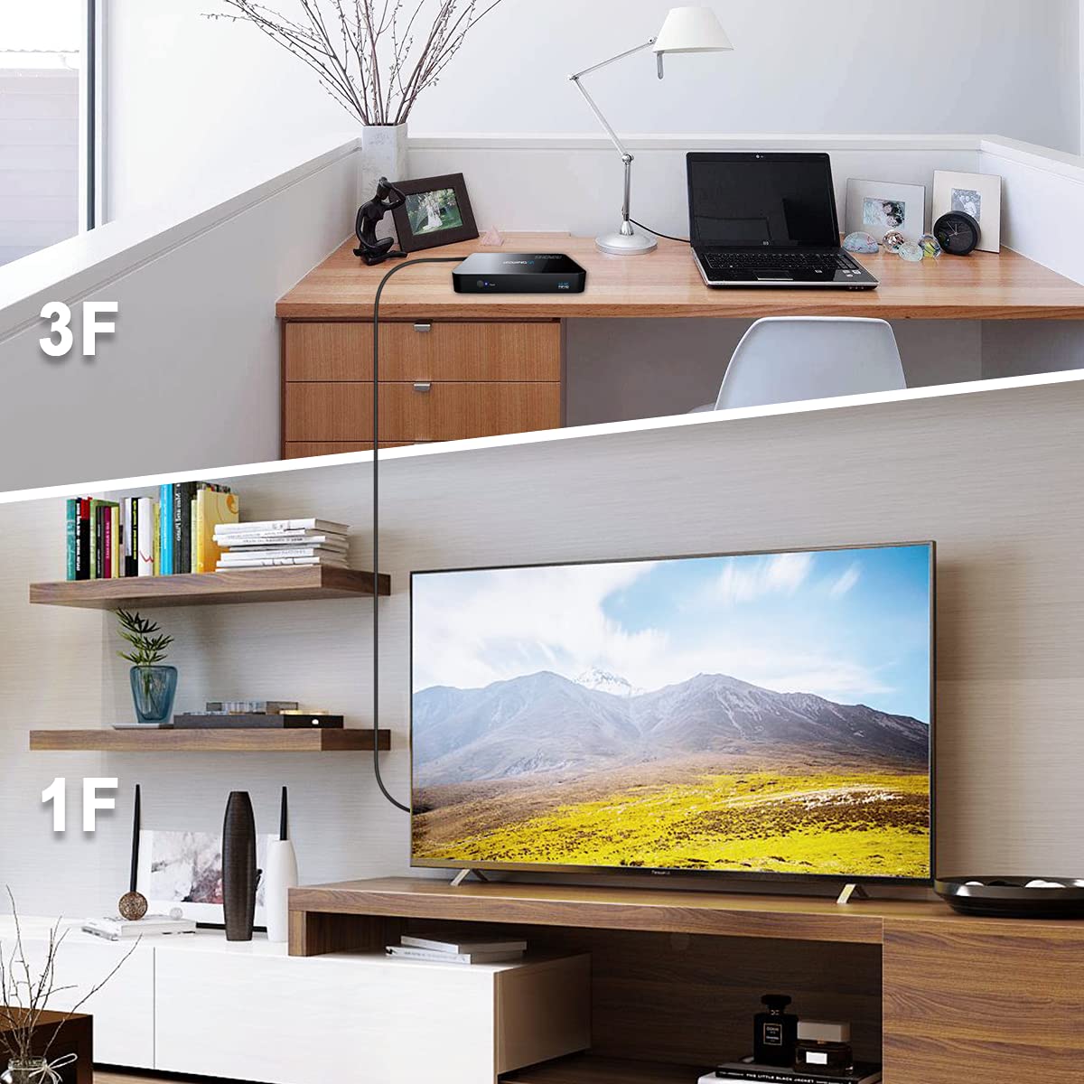 Glasfaser-HDMI-Kabel, 30 Meter, HDMI 2.0, 18 Gbit/s, unterstützt 4K bei 60 Hz, 4:4:4/4:2:2/4:2:0, HDR10, Dolby Vision, HDCP 2.2, ARC, 3D, schlank und flexibel 