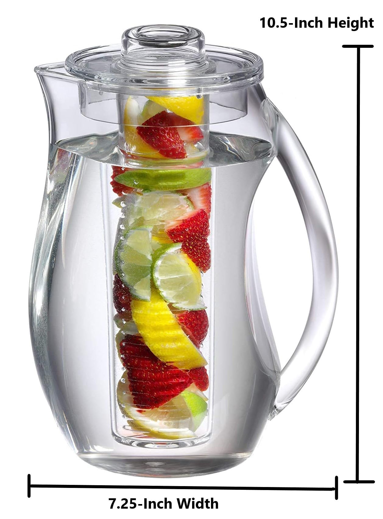 Prodyne Fruit Infusion Flavor Pitcher, Clear, 93 oz.
